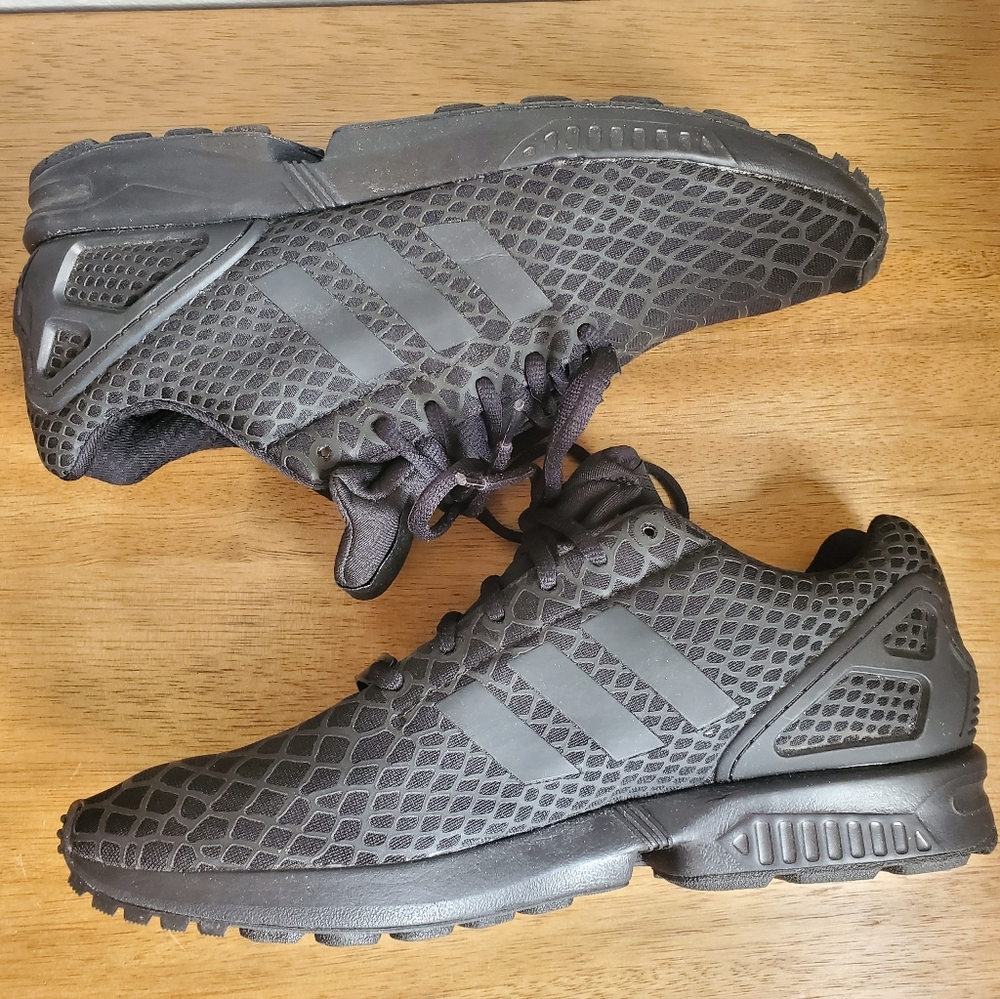 Adidas ZX Flux Techfit 'Core Black'  Mesh (AF6388). Mens 11